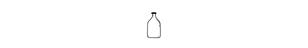 Eine Milchflasche in Schwarz-Weiß
